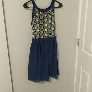 Miami XS blue chiffon dress